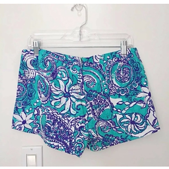 LILLY PULITZER Sz 4 Montaux Short Crochet Appliqué - Picture 2 of 6